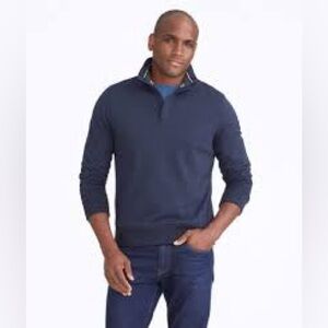 UNTUCKit Sweater Men's Blue 1/4 Zip Performance Stretch Golf Pullover Corral L